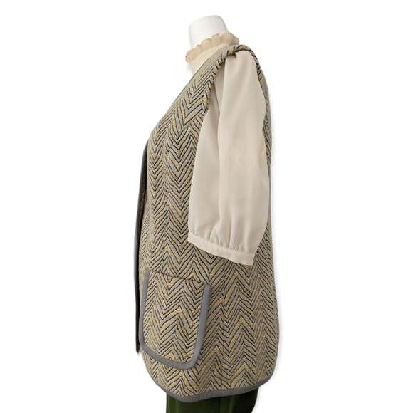 70s Long Fitted Knit Vest Gilet - Picture 3 of 7